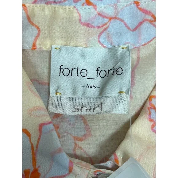 Forte Forte Womens Floral Long Sleeve Cotton Silk Voile Shirt Medium Italy Made - Picture 8 of 12